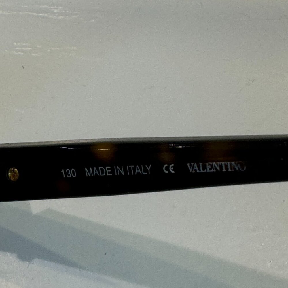 Valentino Brown, Black & Gold Rockstud Tortoise Wayfarer Sunglasses - See Pics! - Picture 8 of 16